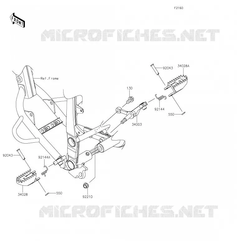 REPOSE PIED Kawasaki TOUT-TERRAIN 300 2020 KLX300R  KLX300CLF