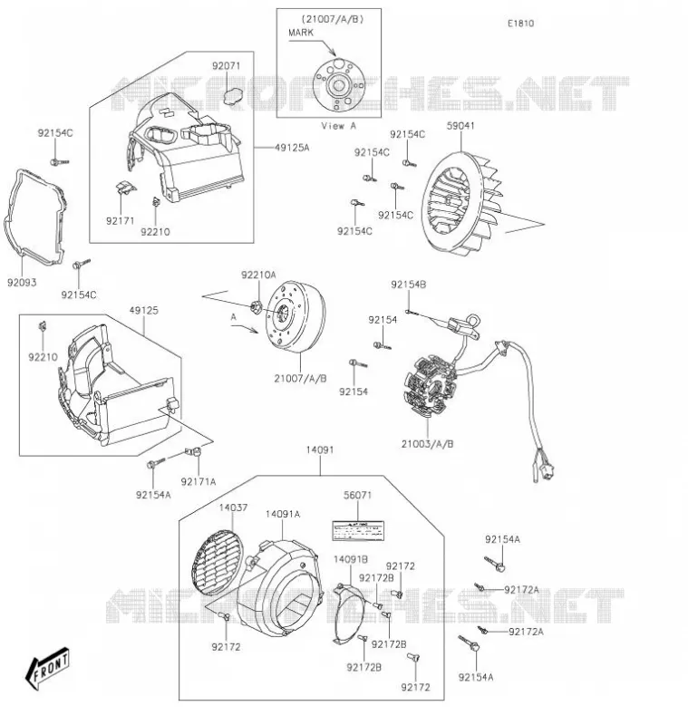 GENERATEUR Kawasaki QUAD 90 2021 KFX90  KSF90AMFNN