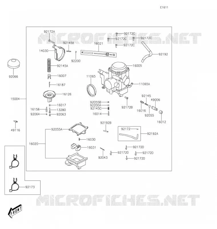 CARBURATEUR Kawasaki QUAD 300 2021 BRUTE FORCE 300  KVF300CMFNN
