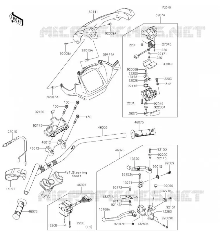 GUIDON Kawasaki QUAD 750 2021 BRUTE FORCE 750 4X4I  KVF750LMFNN