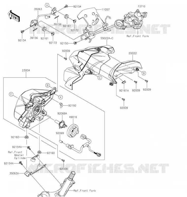 PHARE(s) Kawasaki MOTOS 125 2021 Z125 PRO  BR125JMFNN