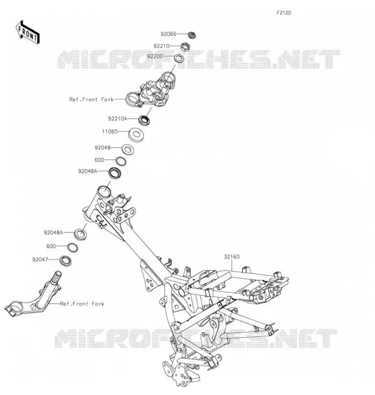 CADRE Kawasaki MOTOS 125 2021 Z125 PRO  BR125JMFNN