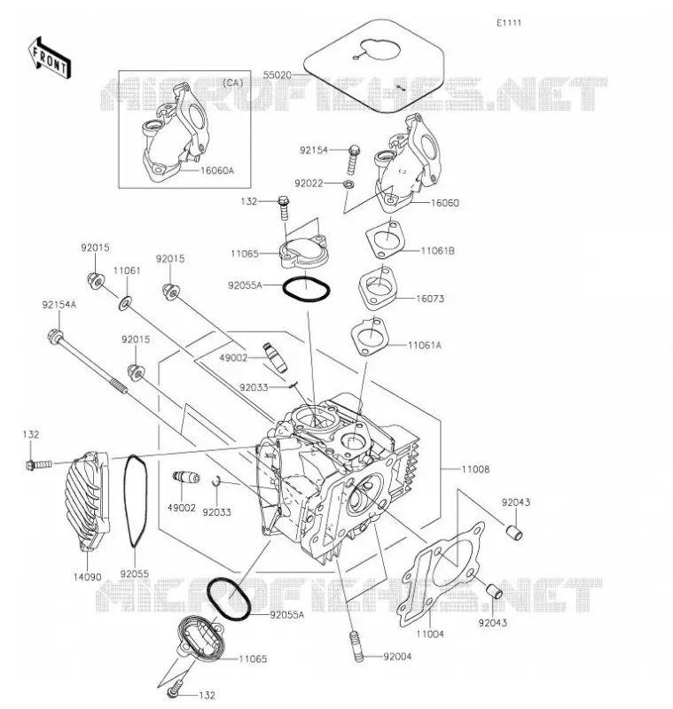 CULASSE Kawasaki MOTOS 125 2021 Z125 PRO  BR125JMFNN