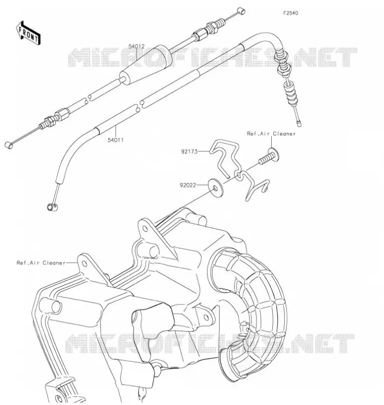 Cables Kawasaki MOTOS 125 2021 Z125 PRO  BR125JMFNN