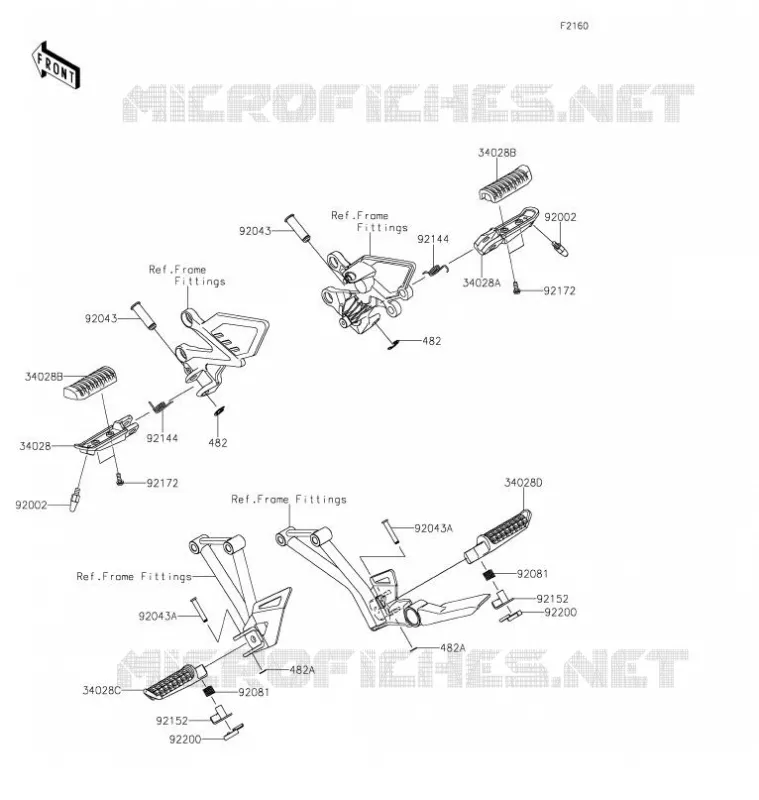 REPOSE PIED Kawasaki MOTOS 125 2021 Z125  BR125LMFNN