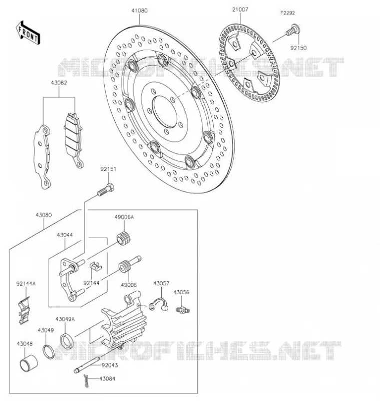 FREIN AVANT Kawasaki MOTOS 800 2021 W800  EJ800EMFNN