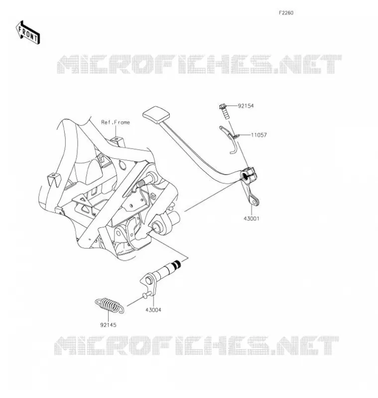 PEDALE DE FREIN Kawasaki MOTOS 800 2021 W800  EJ800EMFNN
