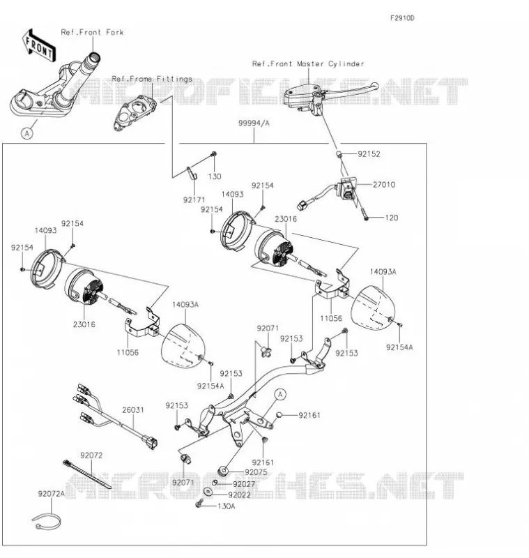 ACCESSOIRE(Sub Lamp) Kawasaki MOTOS 650 2021 VULCAN S  EN650CMFAN