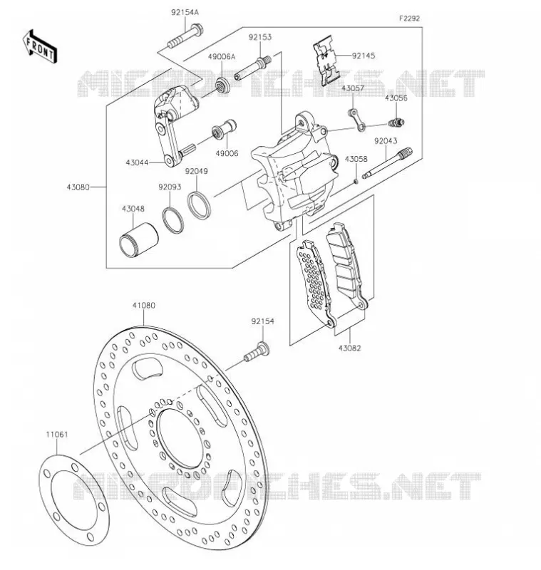 FREIN AVANT Kawasaki MOTOS 650 2021 VULCAN S  EN650CMFAN