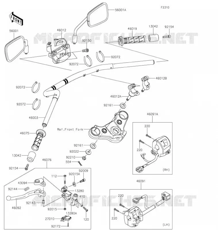 GUIDON Kawasaki MOTOS 650 2021 VULCAN S  EN650CMFAN