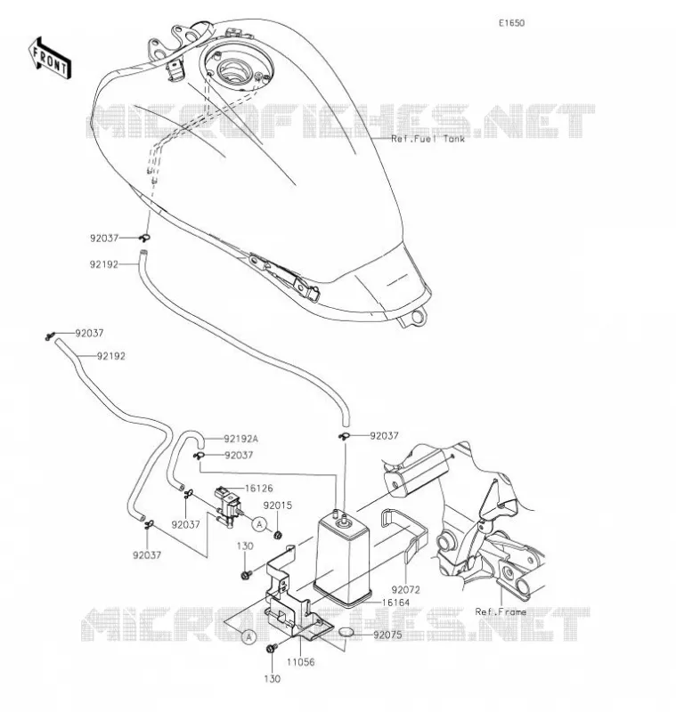 SYSTÈME D'ÉVAPORATION DE CARBURANT(CA) Kawasaki MOTOS 650 2021 VULCAN S  EN650CMFAN