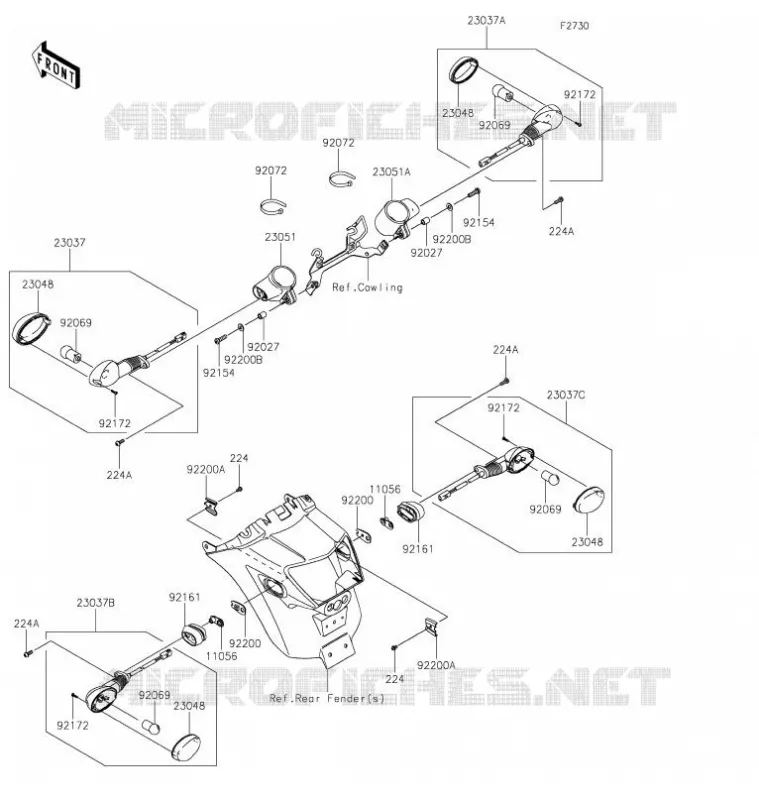 CLIGNOTANTS Kawasaki MOTOS 650 2021 VULCAN S  EN650DMFAN