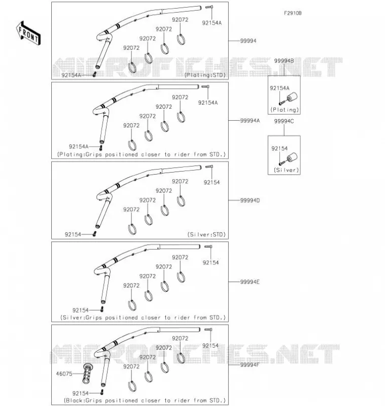 ACCESSOIRE(Handlebar) Kawasaki MOTOS 650 2021 VULCAN S  EN650DMFNN