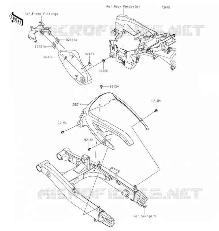 COUVERCLES LATERAUX - CHAINE Kawasaki MOTOS 650 2021 VULCAN S  EN650DMFNN