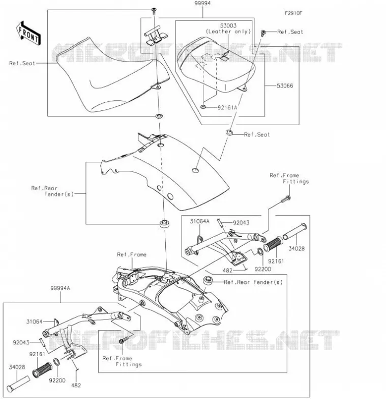 ACCESSOIRE(Passenger Seat) Kawasaki MOTOS 650 2021 VULCAN S CAFE  EN650EMFNN