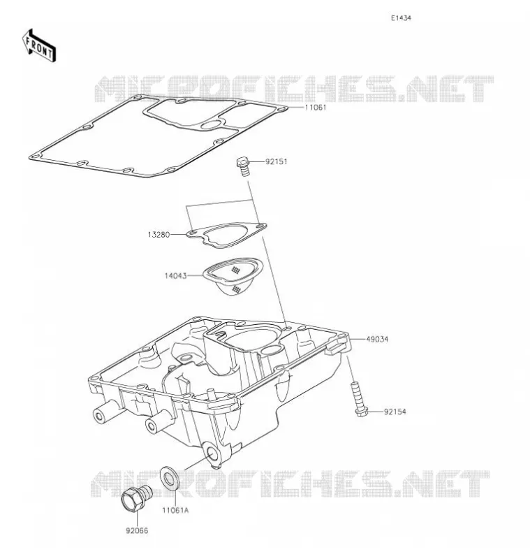 CARTER INFERIEUR Kawasaki MOTOS 650 2021 VULCAN S CAFE  EN650EMFNN