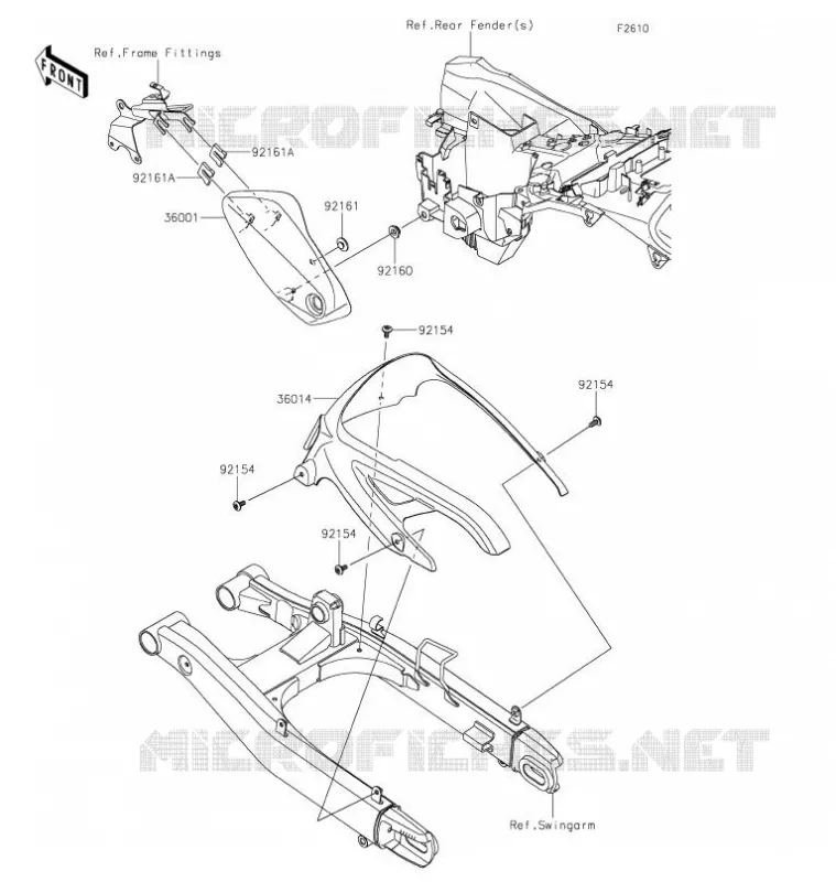 COUVERCLES LATERAUX - CHAINE Kawasaki MOTOS 650 2021 VULCAN S CAFE  EN650EMFNN