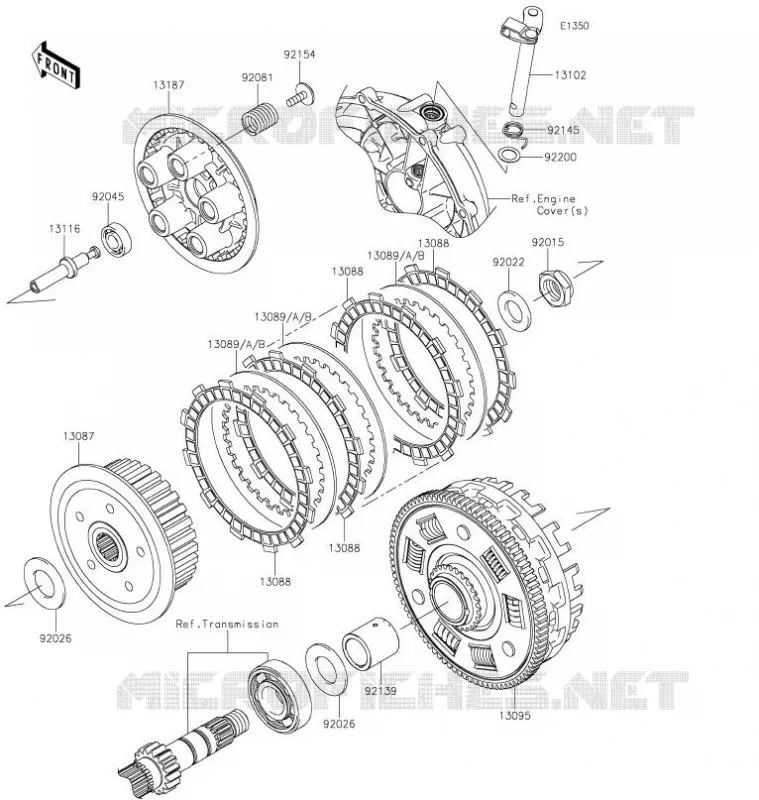 EMBRAYAGE Kawasaki MOTOS 650 2021 VULCAN S CAFE  EN650EMFNN