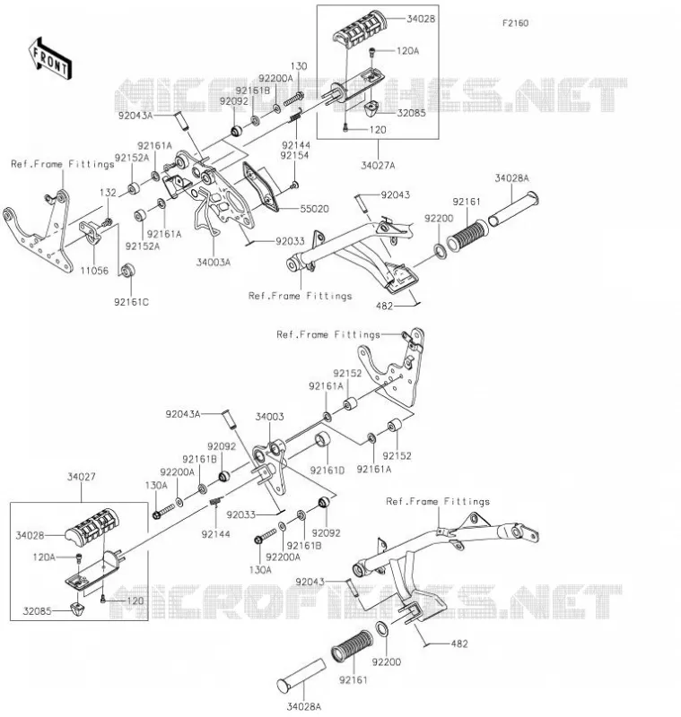 REPOSE PIED Kawasaki MOTOS 650 2021 VULCAN S  EN650JMFNN