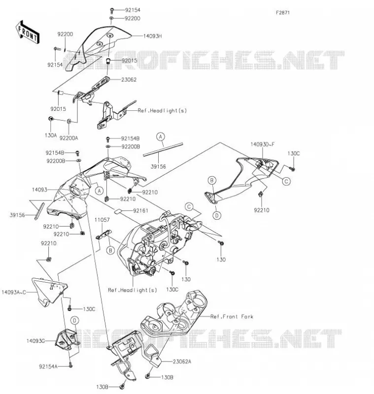 CARENAGES Kawasaki MOTOS 400 2021 Z400  ER400DMFNN