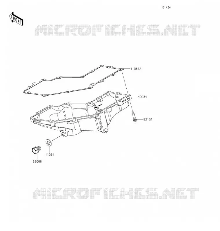 CARTER INFERIEUR Kawasaki MOTOS 400 2021 Z400  ER400DMFNN