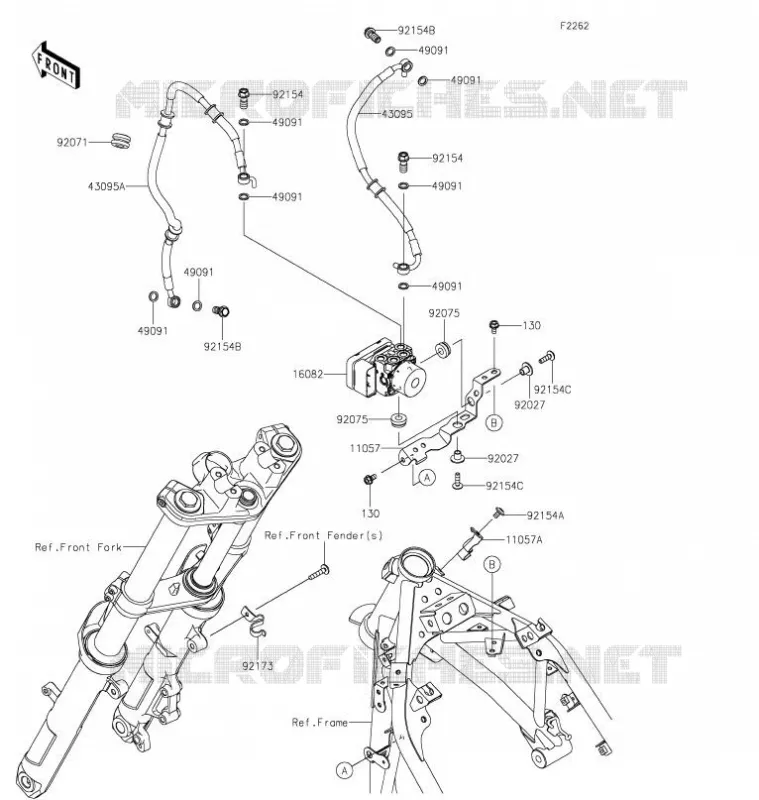 DURITE DE FREIN Kawasaki MOTOS 400 2021 Z400  ER400DMFNN