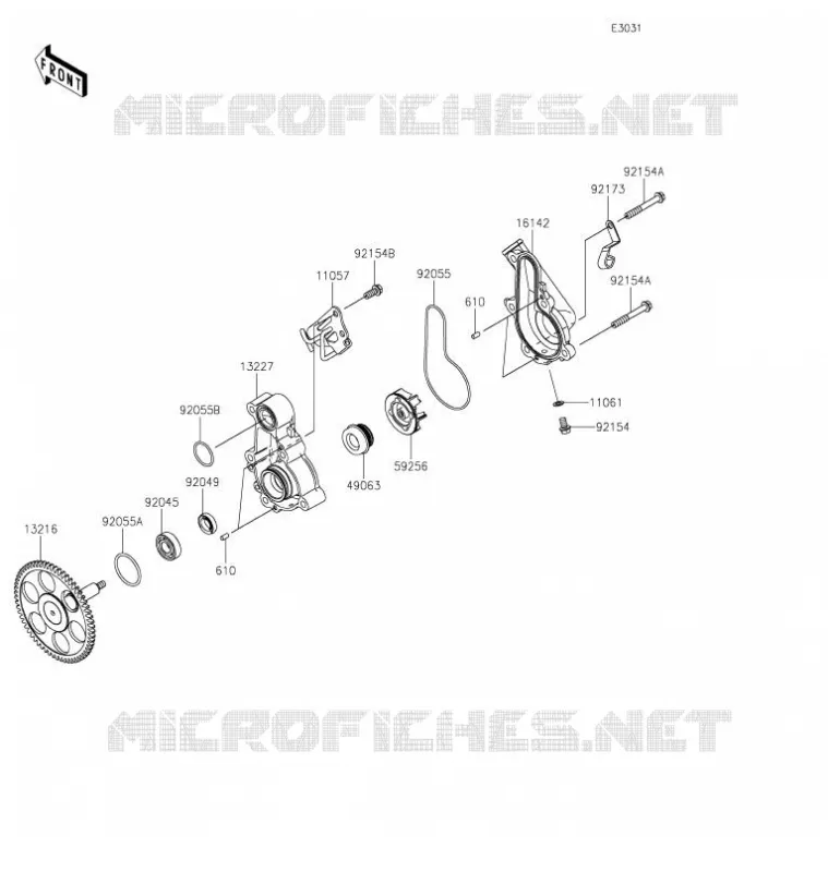 POMPE A EAU Kawasaki MOTOS 400 2021 Z400  ER400DMFNN