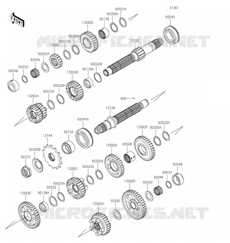 Transmission Kawasaki MOTOS 400 2021 Z400  ER400DMFNN