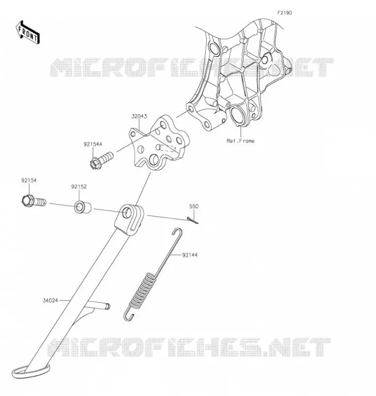 BEQUILLE(s) Kawasaki MOTOS 400 2021 Z400  ER400DMFNN