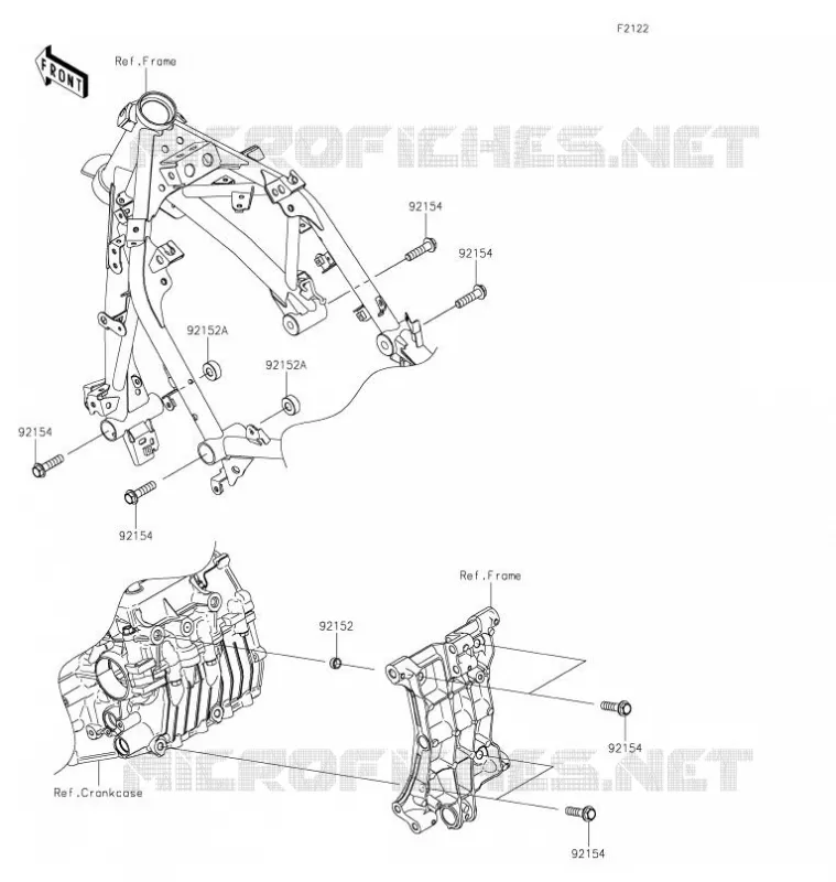 SUPPORT MOTEUR Kawasaki MOTOS 400 2021 Z400  ER400DMFNN