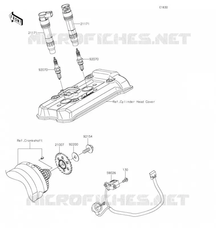 SYSTEME D&acute;ALLUMAGE Kawasaki MOTOS 650 2021 Z650  ER650KMFAL