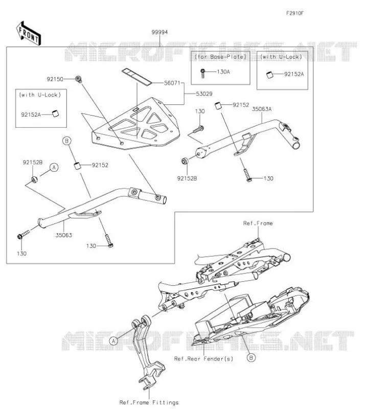 ACCESSOIRE (SUPPORT TOP CASE) Kawasaki MOTOS 650 2021 Z650  ER650KMFAL