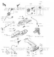CONTACTEUR SERRURE/R&Eacute;FLECTEUR pour Kawasaki Z650 2020