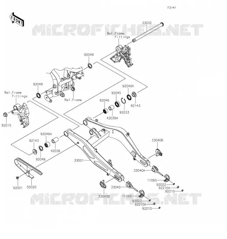BRAS OSCILLANT Kawasaki MOTOS 650 2021 Z650  ER650LMFNN