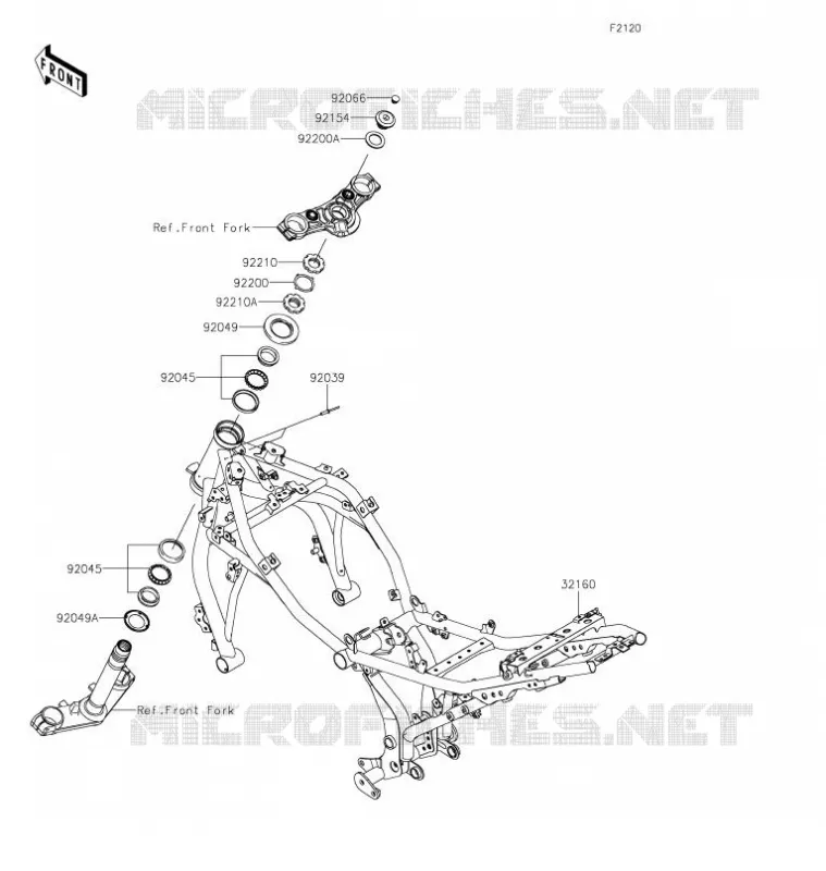 CADRE Kawasaki MOTOS 650 2021 Z650  ER650LMFNN