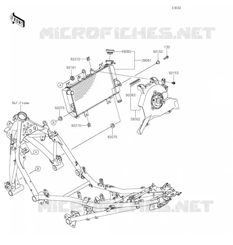RADIATEUR Kawasaki MOTOS 400 2020 NINJA 400  EX400GLF