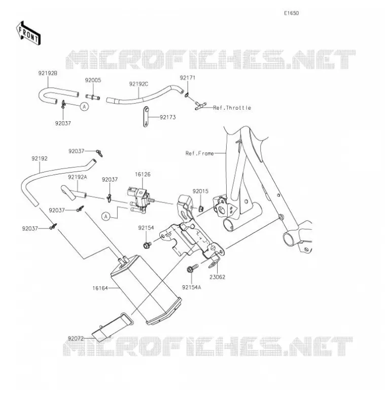 SYSTEME D'EVAPORATION CARBURANT(CA) Kawasaki MOTOS 400 2020 NINJA 400  EX400GLF