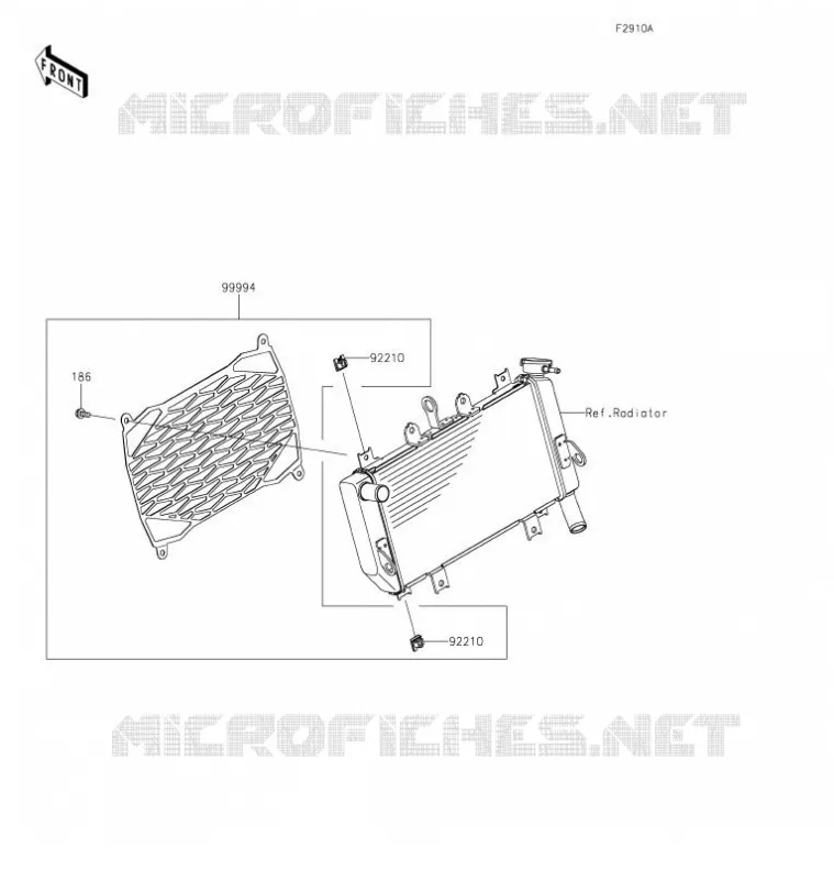 ACCESSOIRE(Radiator Screen) Kawasaki MOTOS 400 2021 NINJA 400  EX400GMFNN