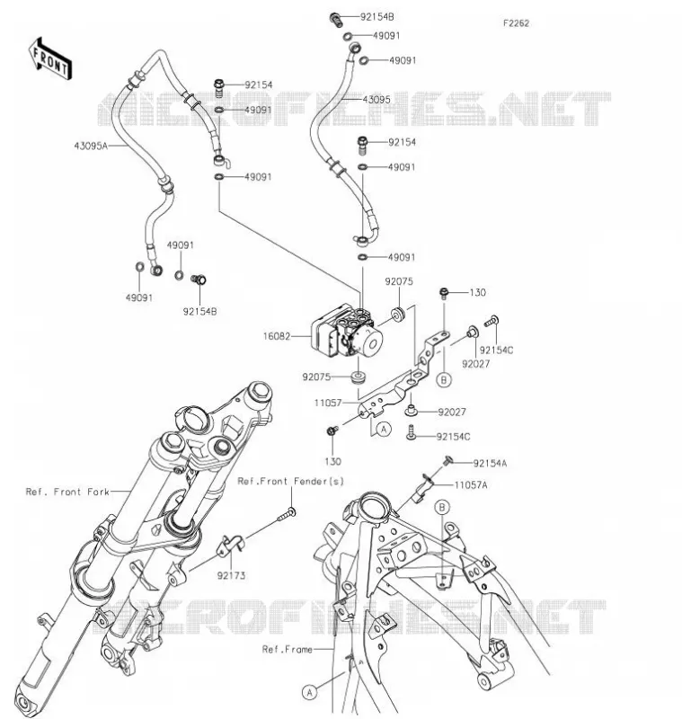DURITE DE FREIN Kawasaki MOTOS 400 2021 NINJA 400  EX400GMFNN
