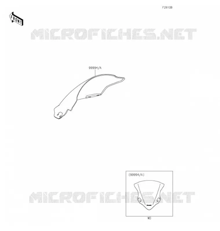 ACCESSOIRE(Windshield) Kawasaki MOTOS 400 2021 NINJA 400  EX400GMFNN