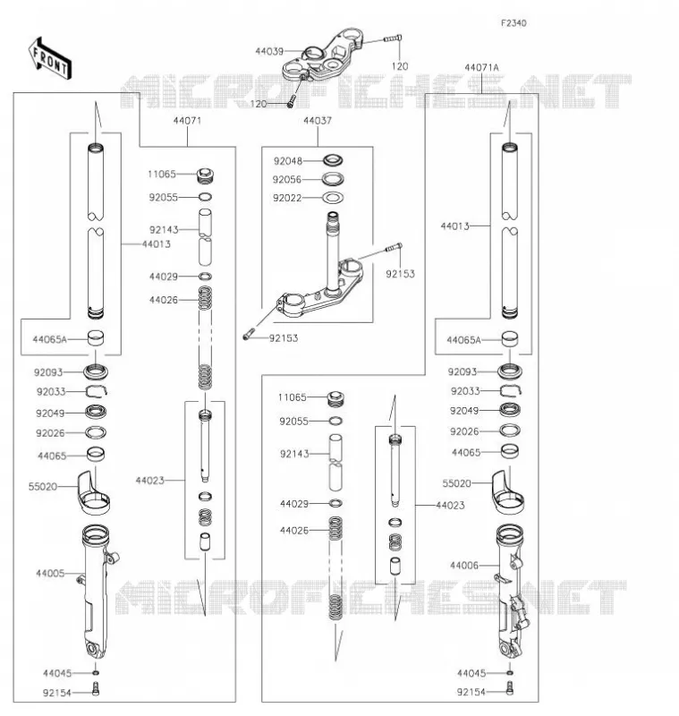 FOURCHE Kawasaki MOTOS 400 2021 NINJA 400  EX400GMFNN