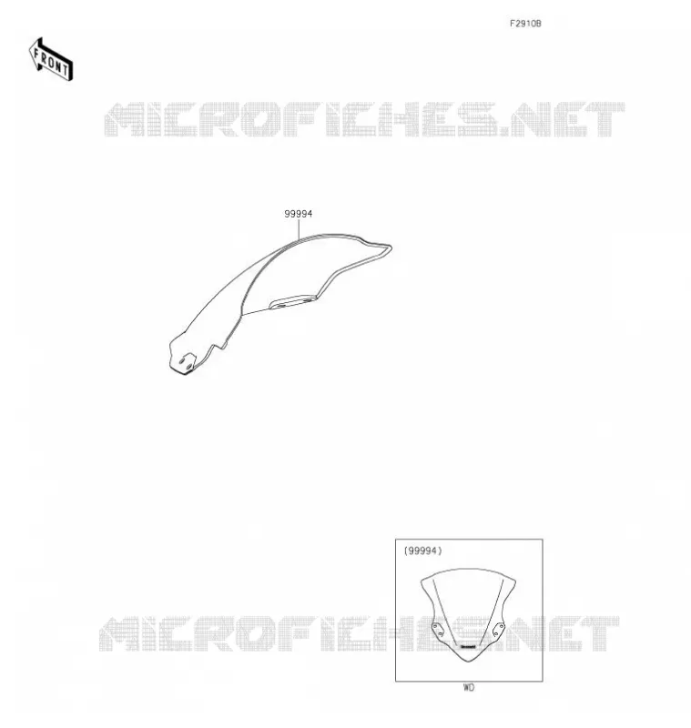 ACCESSOIRE(PARE-BRISE) Kawasaki MOTOS 400 2021 NINJA 400  EX400HMFNN
