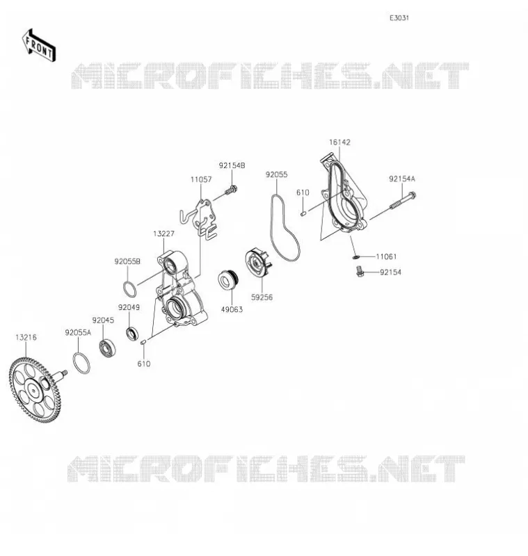 POMPE &Agrave; EAU Kawasaki MOTOS 400 2021 NINJA 400  EX400HMFNN