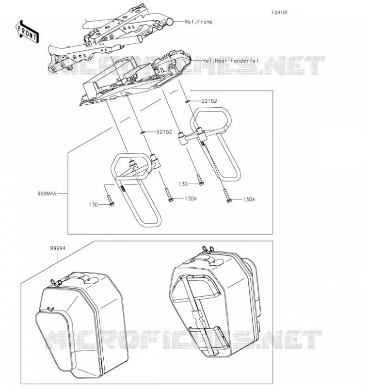 ACCESSOIRE(Pannier) Kawasaki MOTOS 650 2021 NINJA 650  EX650MMFAL