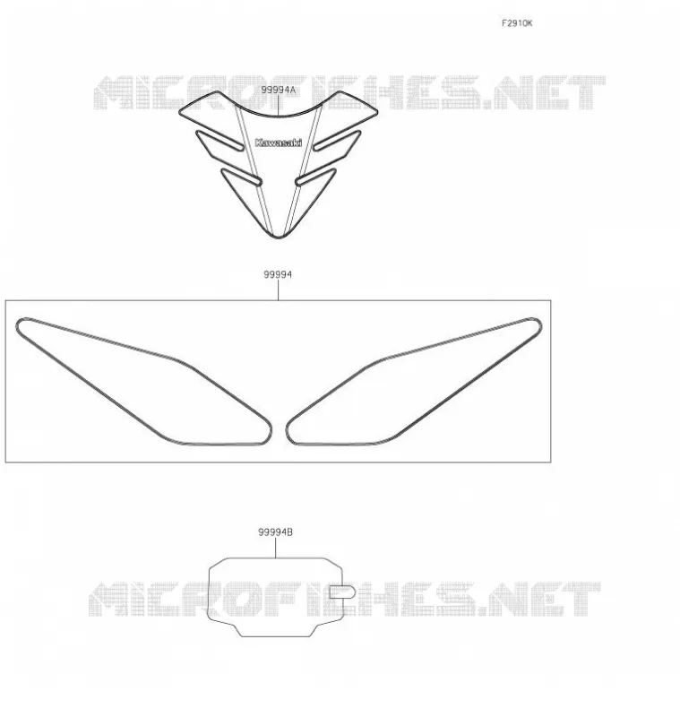 ACCESSOIRE(Tank Pads and Meter Film) Kawasaki MOTOS 650 2021 NINJA 650  EX650MMFAL