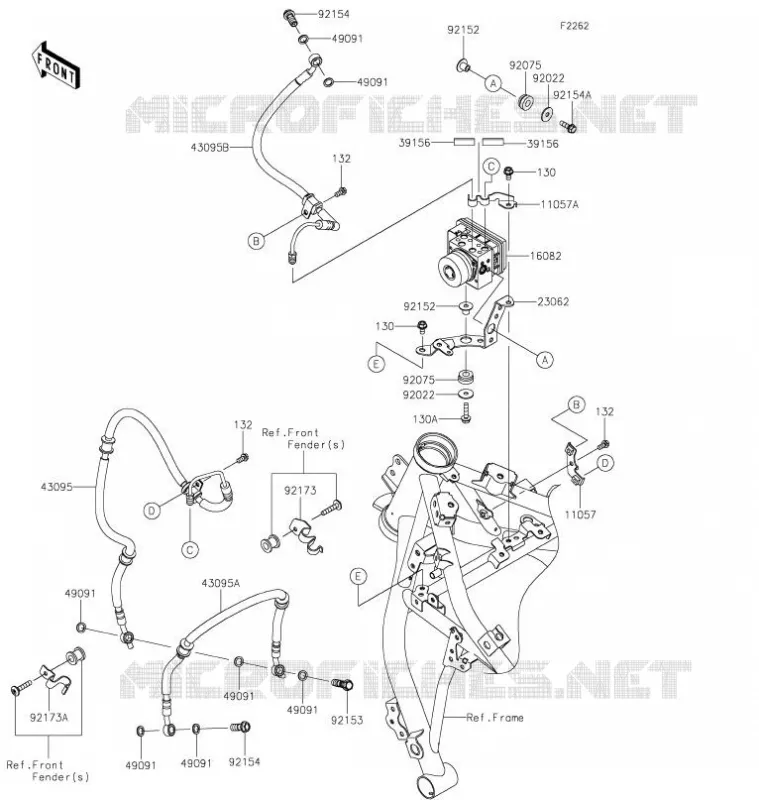 DURITE DE FREIN Kawasaki MOTOS 650 2021 NINJA 650  EX650MMFAL