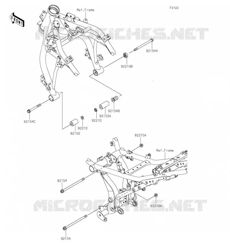 SUPPORT MOTEUR Kawasaki MOTOS 650 2021 NINJA 650  EX650MMFAL