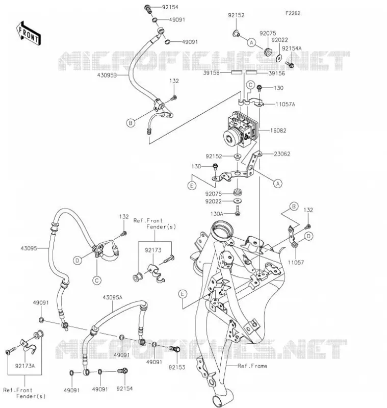 DURITE DE FREIN Kawasaki MOTOS 650 2021 NINJA 650  EX650MMFAL