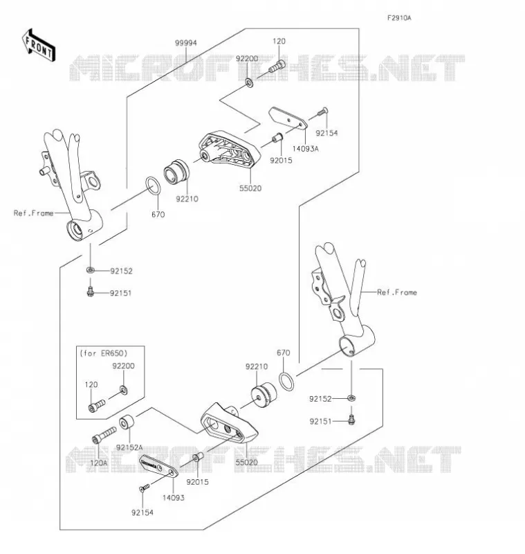 ACCESSOIRE(PROTEGE CARTER) Kawasaki MOTOS 650 2021 NINJA 650  EX650MMFNL