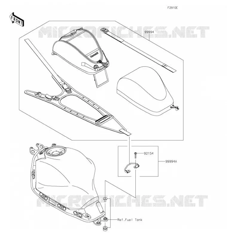 ACCESSOIRE(Tank Bag) Kawasaki MOTOS 650 2021 NINJA 650  EX650MMFNL